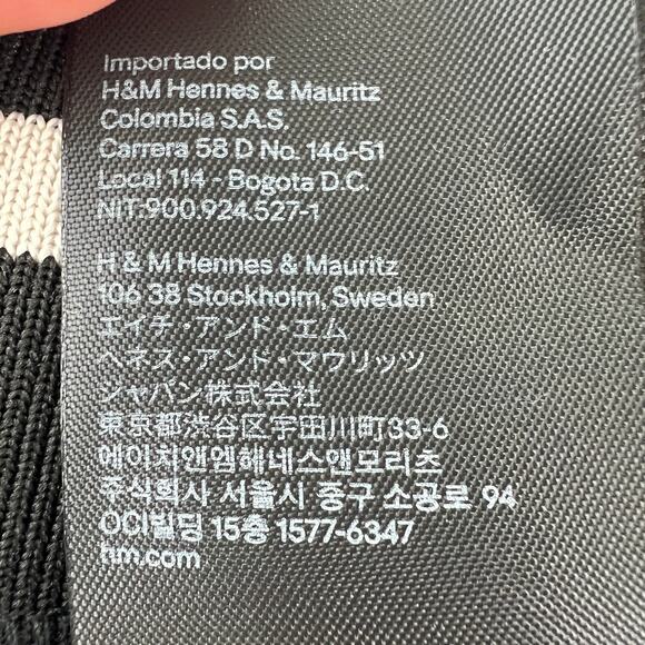 Richard Allan x H&M Black White Midi Skirt Knit Geometric Elastic Waist Medium M - Picture 11 of 11